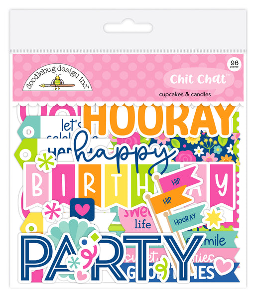 *NEW-PRE ORDER* Doodlebug Ephemera Chit Chat: 9151 Cupcake & Candles