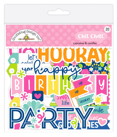 *NEW-PRE ORDER* Doodlebug Ephemera Chit Chat: 9151 Cupcake & Candles