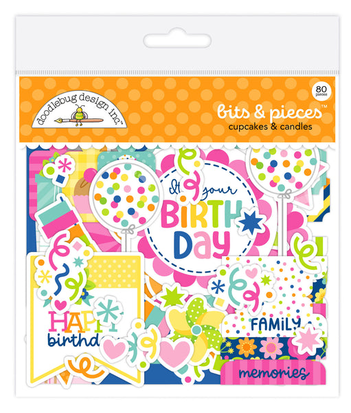 *NEW-PRE ORDER* Doodlebug Ephemera Bits & Pieces: 9152 Cupcakes & Candles