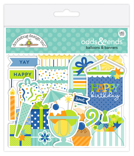 *NEW-PRE ORDER* Doodlebug Ephemera Odds & Ends: 9202 Balloons & Banners