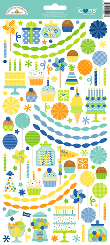 *NEW-PRE ORDER* Doodlebug Icon Stickers: 9207 Balloons & Banners