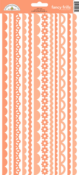 *NEW-PRE ORDER* Doodlebug Fancy Frills Stickers: 9231 Coral
