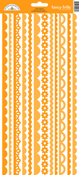 *NEW-PRE ORDER* Doodlebug Fancy Frills Stickers: 9232 Tangerine