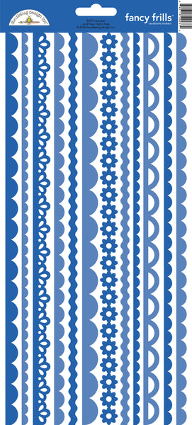 *NEW-PRE ORDER* Doodlebug Fancy Frills Stickers: 9237 Blue Jean