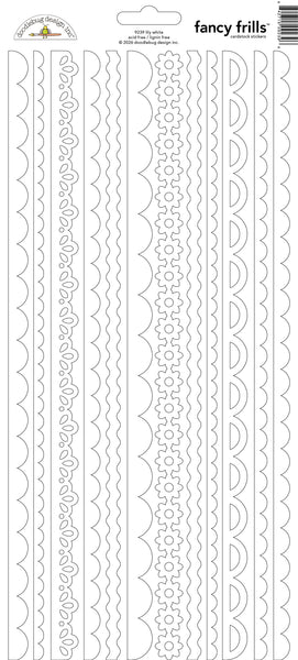*NEW-PRE ORDER* Doodlebug Fancy Frills Stickers: 9239 Lily White