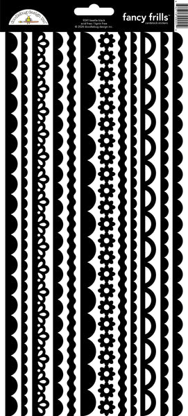 *NEW-PRE ORDER* Doodlebug Fancy Frills Stickers: 9241 Beetle Black