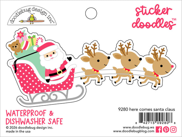 Doodlebug Sticker Doodles: 9280 Here Comes Santa Claus