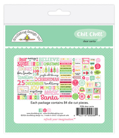 Doodlebug Ephemera Chit Chat: 9286 Dear Santa