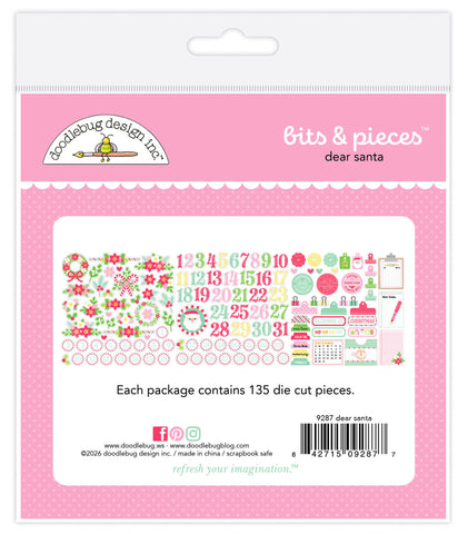 Doodlebug Ephemera Bits & Pieces: 9287 Dear Santa