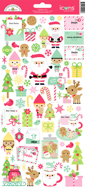 Doodlebug Icon Stickers: 9290 Dear Santa