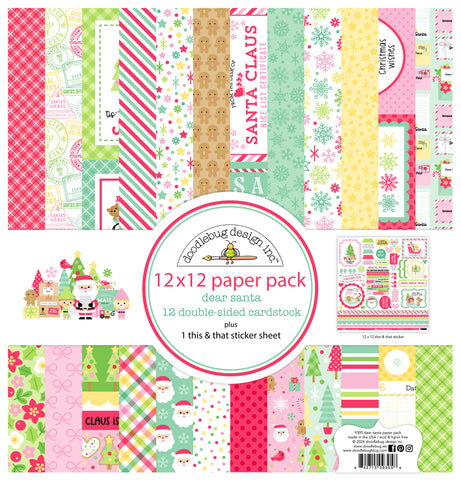 Doodlebug Pattern Paper Collection: 9305 Dear Santa
