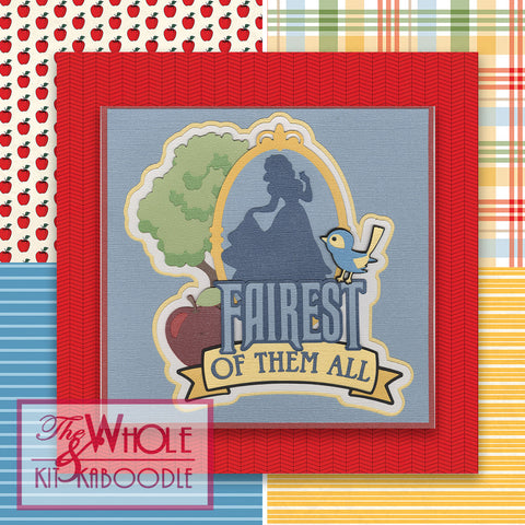 Kit Club Exclusive* Disney Die Cut Title: Snow White AND Coordinating Pattern Paper *Pre-Order*