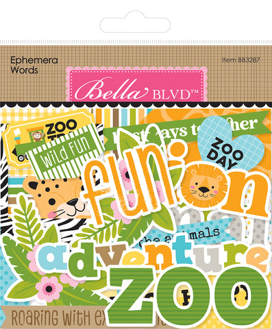 *NEW-PRE ORDER* Bella Blvd Ephemera Words: BB3287 Zoo Day