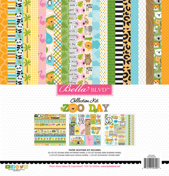 *NEW-PRE ORDER* Bella Blvd Pattern Paper Collection: BB3300 Zoo Day