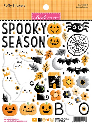 Bella Blvd Puffy Stickers: BB3319 Spooky Season Boo To You
