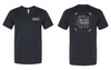 Virtual CropTacular Tshirt BLACK: V-Neck Front and Back Logo
