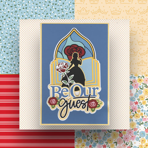 Kit Club Exclusive* Disney Die Cut Title: Belle AND Coordinating Pattern Paper