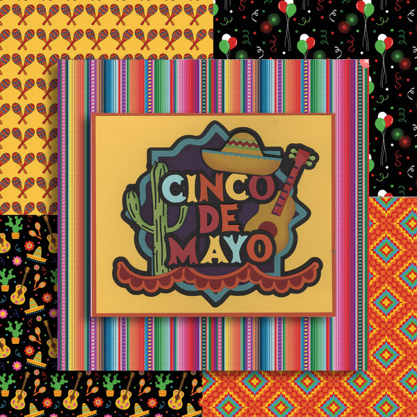 Cinco De Mayo Title Die Cut & Coordinating Paper