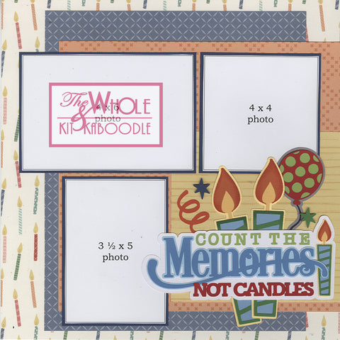 *Kit Club Exclusive* TITLE DIECUT SUPPLEMENT: Count the Memories