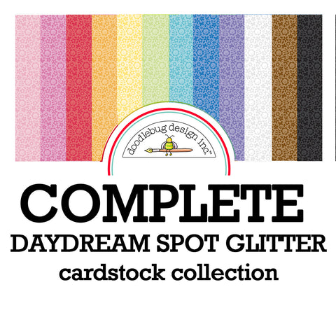 *Doodlebug Daydream Spot Glitter Cardstock: Complete Collection Sample Pack