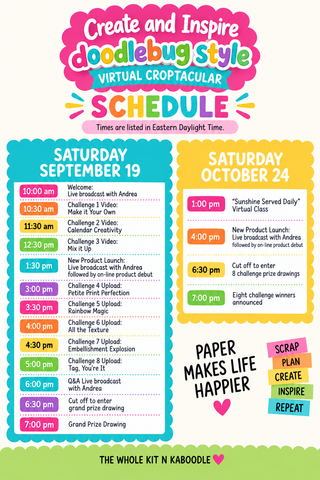 "Create & Inspire" Doodlebug CropTacular Virtual Event: September 2026