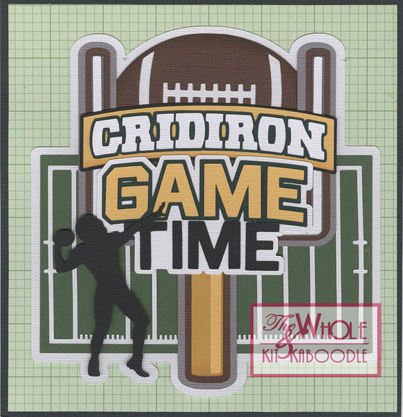 **NEW* Gridiron Game Time Football Title Die Cut