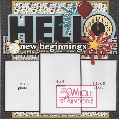 *Kit Club Exclusive* TITLE DIECUT SUPPLEMENT: Happy New Year