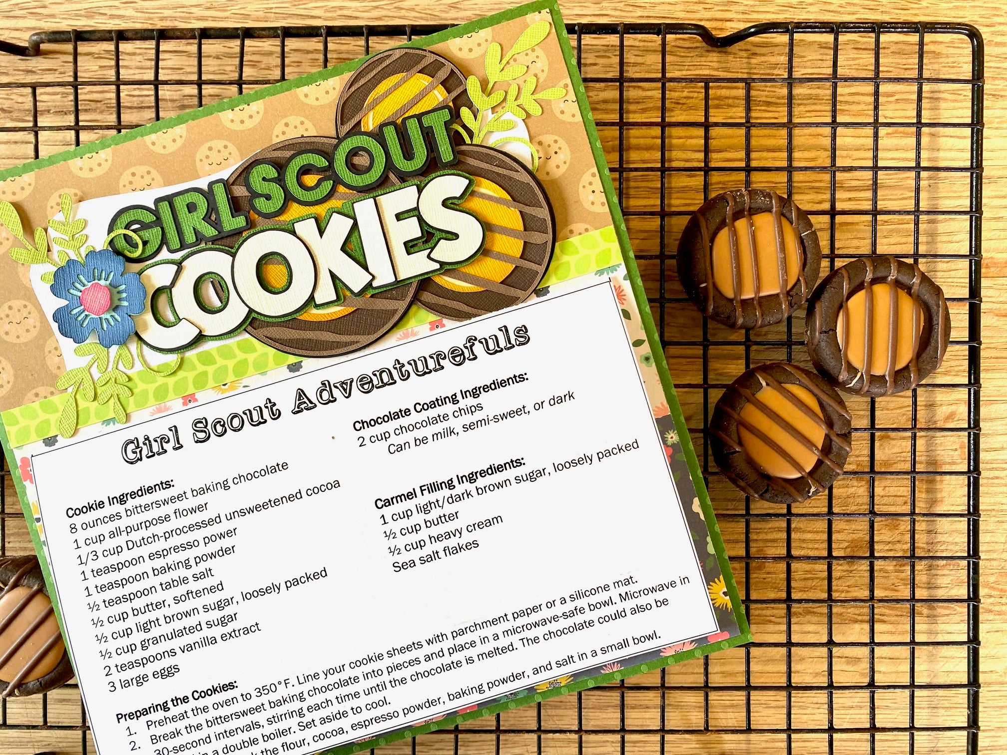 8x8 Recipe Girl Scout Adventurefuls Cookies TheWholeKitNKaboodle