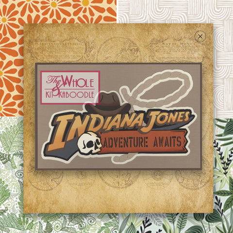 **Kit Club Exclusive* Disney Die Cut Title: Indiana Jones AND Coordinating Pattern Paper