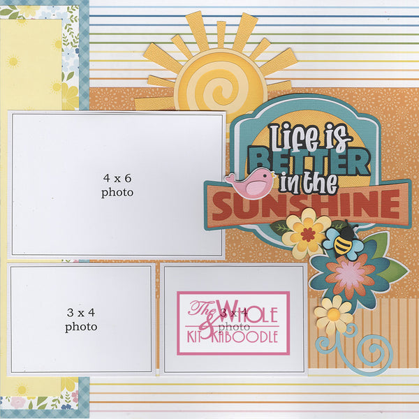 *Kit Club Exclusive* TITLE DIECUT SUPPLEMENT: Life is Better in the Sunshine