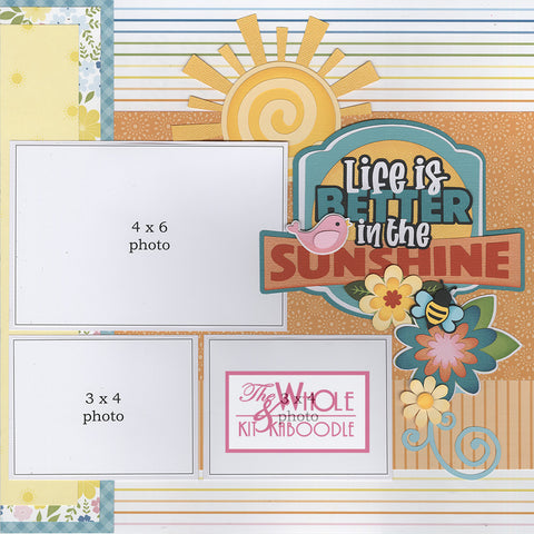 *Kit Club Exclusive* TITLE DIECUT SUPPLEMENT: Life is Better in the Sunshine