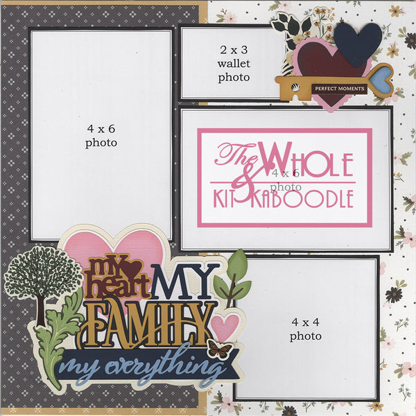 **Kit Club Exclusive* TITLE DIECUT SUPPLEMENT: My Heart My Family
