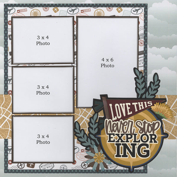 **Kit Club Exclusive* TITLE DIECUT SUPPLEMENT: Never Stop Exploring