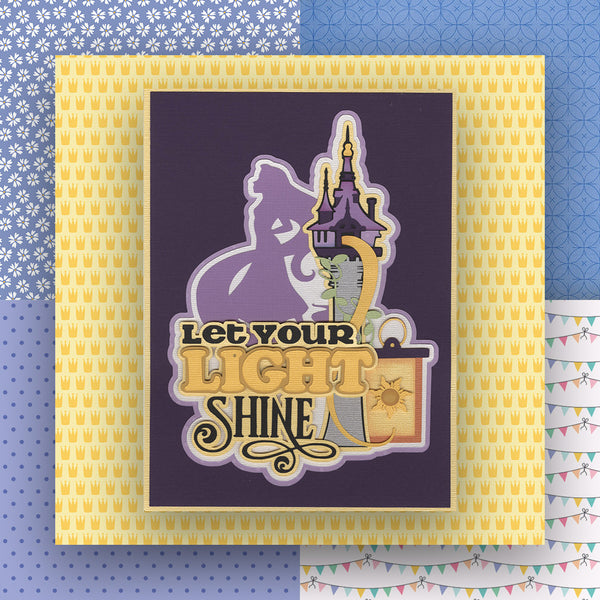 **Kit Club Exclusive* Disney Die Cut Title: Rapunzel AND Coordinating Pattern Paper