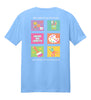 Color Me Crafty CropTacular Tshirt: Round Neck Front and Back Logo LIGHT BLUE