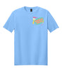 Color Me Crafty CropTacular Tshirt: Round Neck Front and Back Logo LIGHT BLUE