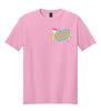Color Me Crafty CropTacular Tshirt: Round Neck Front and Back Logo PINK