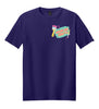 Color Me Crafty CropTacular Tshirt: Round Neck Front and Back Logo DARK PURPLE