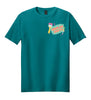 Color Me Crafty CropTacular Tshirt: Round Neck Front and Back Logo JADE