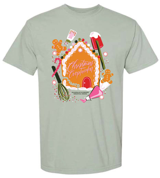 **NEW* Christmas Gingerbread CropTacular Tshirt: Round Neck