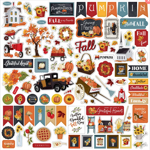 Carta Bella 12x12 Sticker: Fall Fun