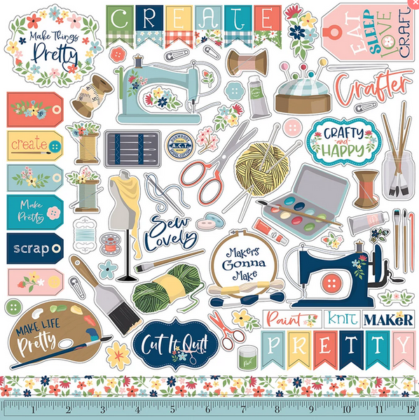 Carta Bella 12x12 Sticker: Craft & Create