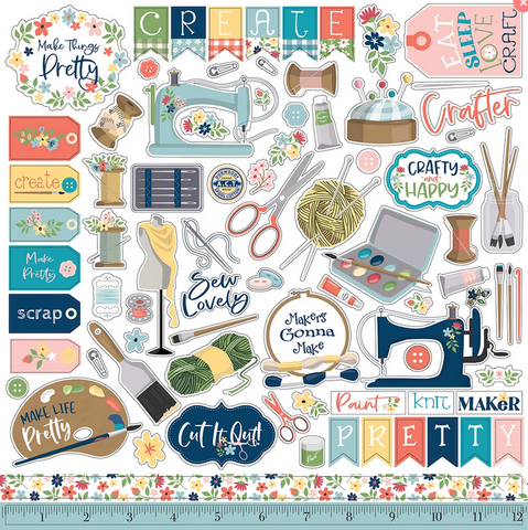 Carta Bella 12x12 Sticker: Craft & Create