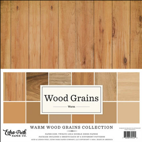 Echo Park Collection: Wood Grains (Warm)