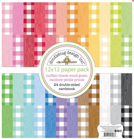 **NEW* Doodlebug Design Buffalo Check and Wood Grain Collection Pack