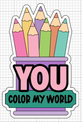 *Kit Club Exclusive* EXTRA "You Color My World" Die Cut Title