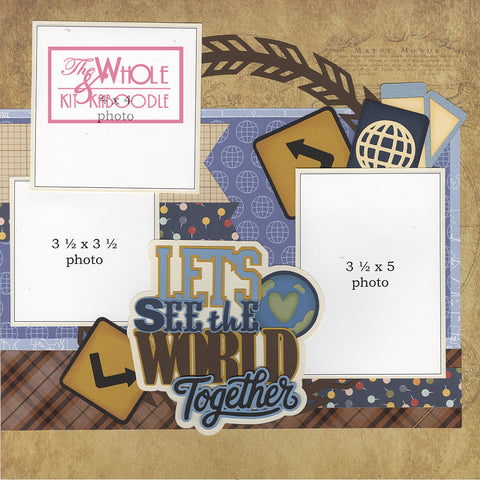 **Kit Club Exclusive* TITLE DIECUT SUPPLEMENT: Let's See the World Together