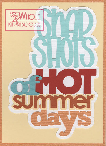 **Kit Club Exclusive* EXTRA "Snapshots of Summer" Die Cut Title