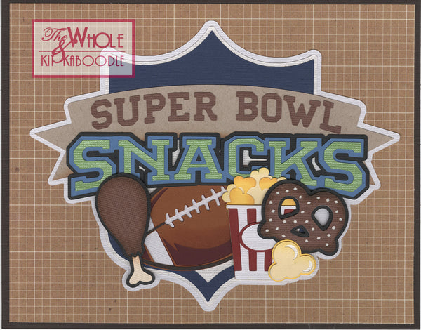 **NEW* Super Bowl Snacks Football Title Die Cut