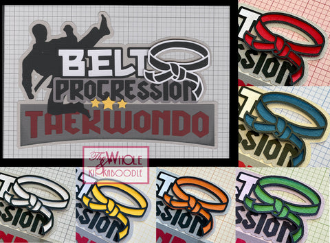 Taekwondo: Belt Progression Title Die Cut